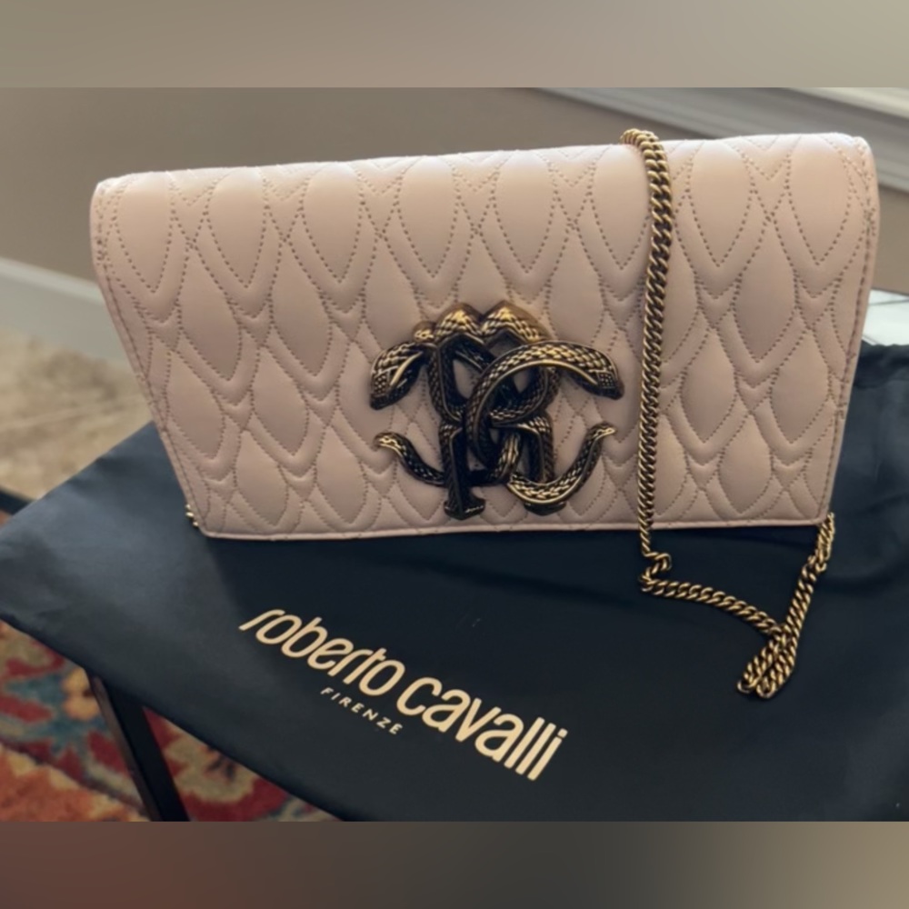 Roberto Cavalli Mirror Snake Shoulder Bag - Picture 4 of 5